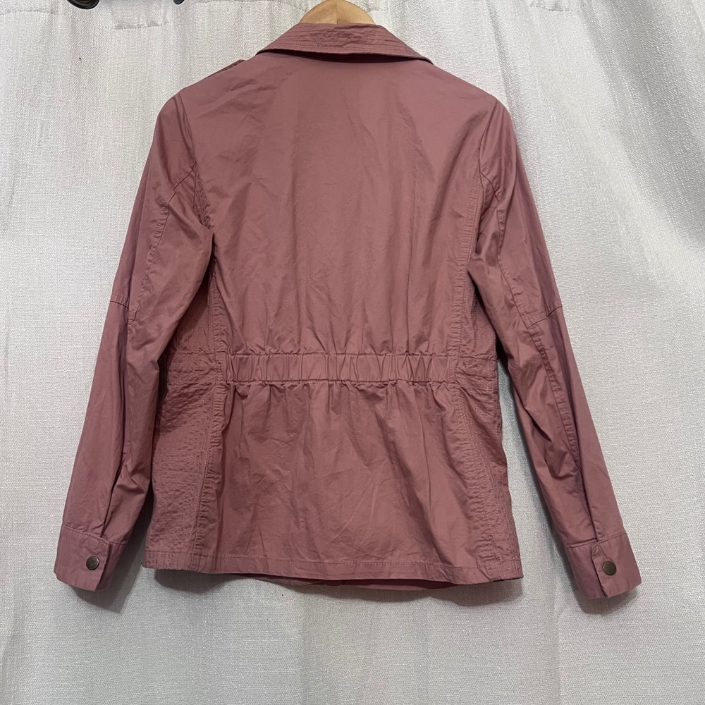 Love Tree Dusty Rose Utility Jacket Drawstring Waist Button Front Pockets W Med - Picture 3 of 10